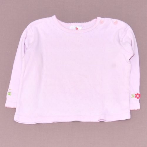 Rózsaszín hosszú ujjú póló (80-86)