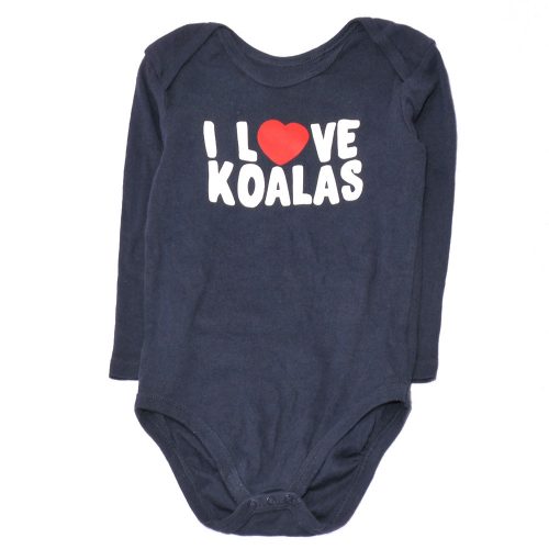 Kék, I Love koalas hosszú ujjú body (86-92)