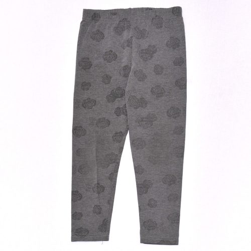 Szürke, virágmintás leggings (104-110*)