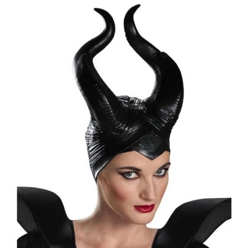 Fekete gumi Demóna fejpánt, fejdísz - Maleficent - ÚJ